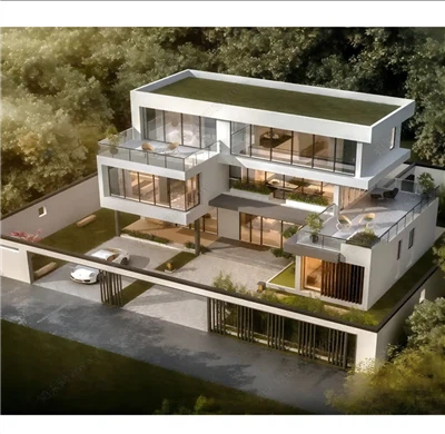 Villa à structure métallique légère